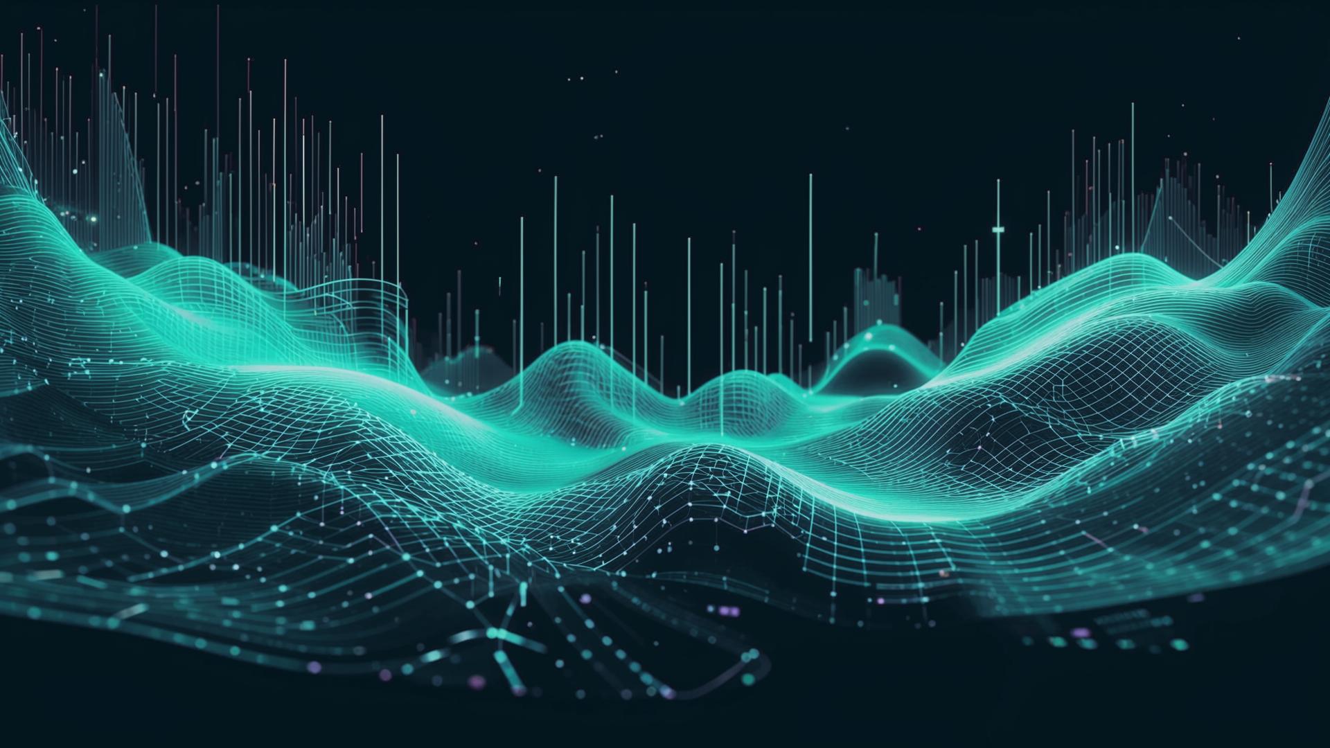 Abstract data flow visualization background